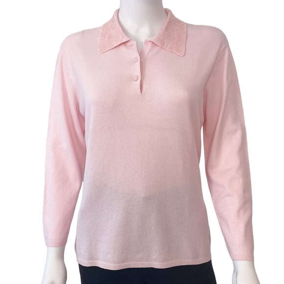 Women’s SML Design sweet Embellished Sequin Pink Sweater Size XL - Picture 1 of 6